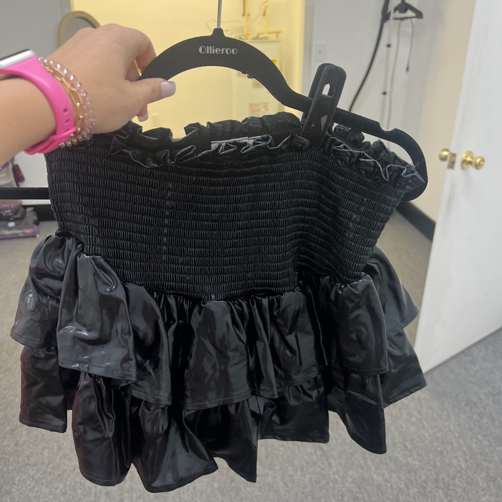 Queen of Sparkle black ruffled skirt NWT - Picture 5 of 5